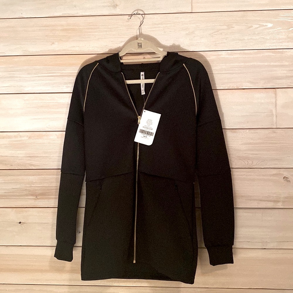 NWT Black Livia Fabletics Zip Up Athletic Jacket Size XS